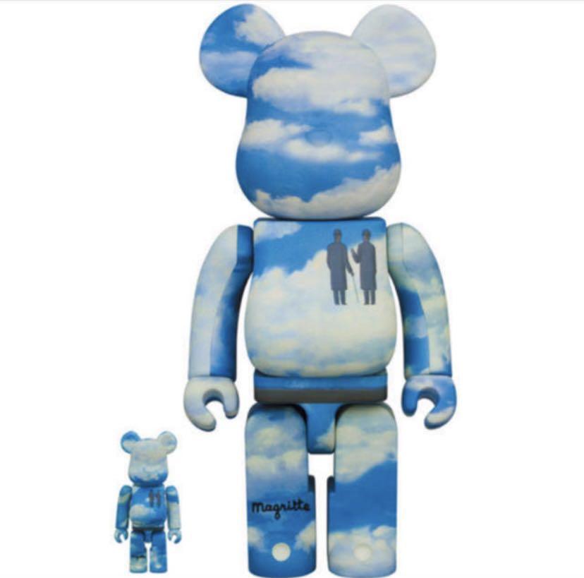 Bearbrick Rene Magritte 100% & 400% be@rbrick, 興趣及遊戲, 玩具