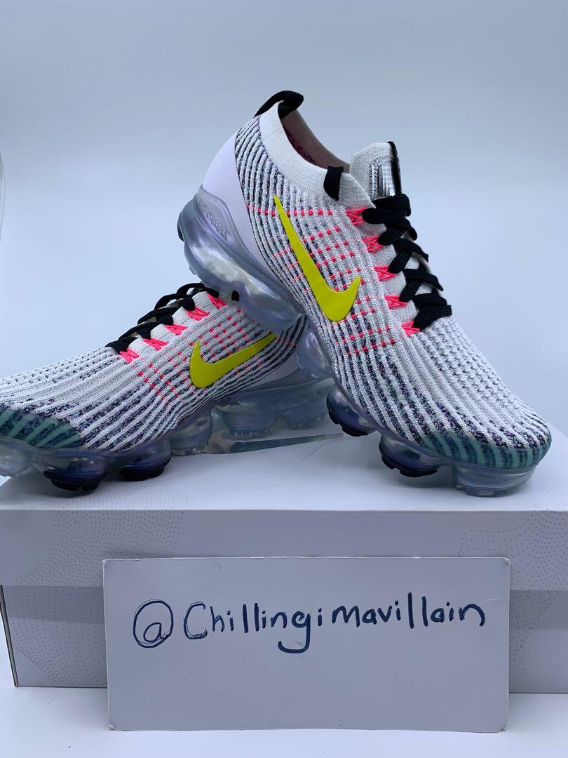 Air vapormax flyknit 3 white/dynamic yellow/hyper turquoise hot sale