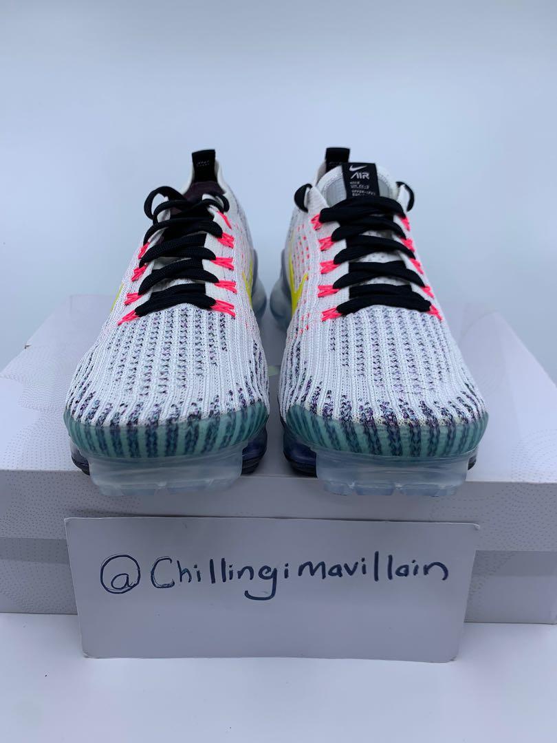 Air vapormax flyknit 3 white/dynamic yellow/hyper turquoise hot sale