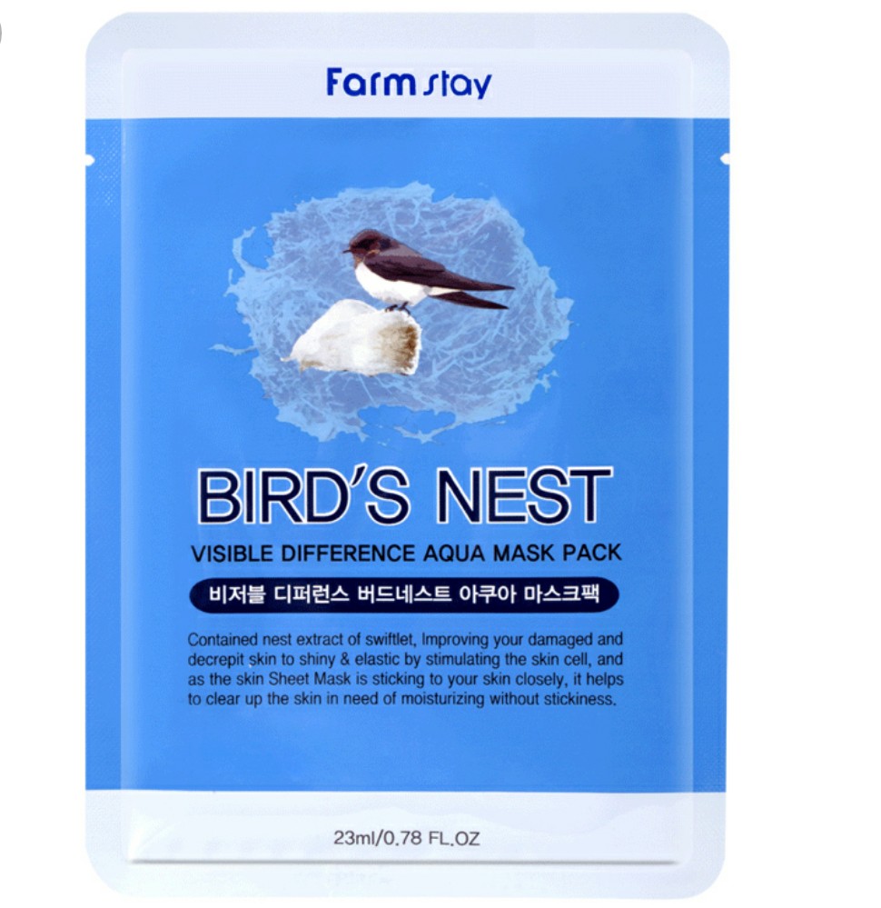 Korean Anti Aging Bird Nest Collagen Pore Tightening Ultra Hydrating Facial Sheet Treatment