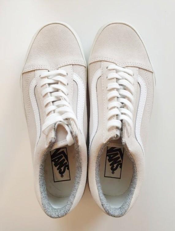 Vans old skool varsity suede true white 2025