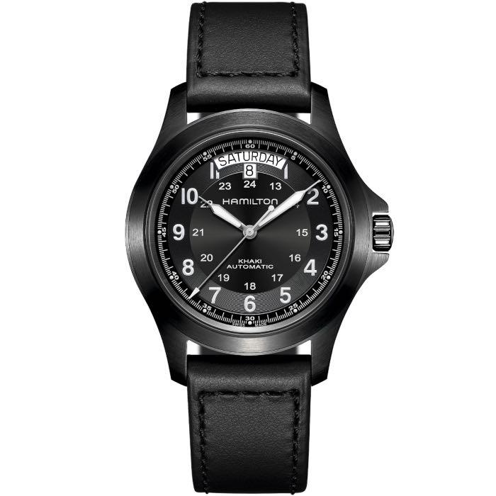 BNIB Hamilton Khaki King Day Date Automatic 40mm PVD Full Black Stealth Edition In house H 40 movement with 80 hours power reserve