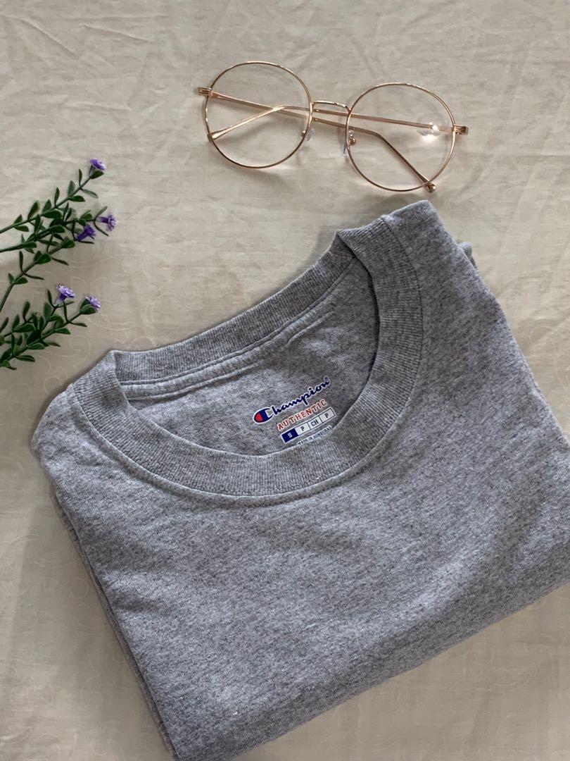 [Basic] Champion Tee (Category: Shirts) located in Singapore. Submitted by toooodo (Listing ID 1043370549, Image 2). Description: [Basic]: Enjoy 10% off with purchase of any 2 items and above. Worn 1-2 times Measurements 💫 For extra measurements, feel free to PM me • Mailing (+$1.80) • Meetup only at my convenience usually in west area ! .