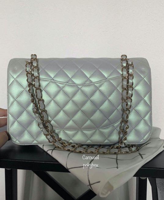 chanel iridescent medium classic women s fashion bags wallets cross body bags on carousell