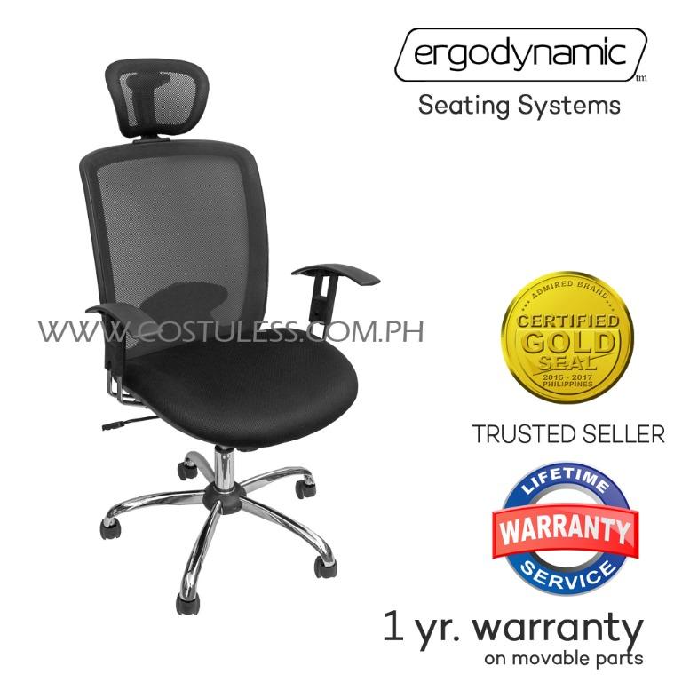 Ergodynamic EHC129B Heavy Duty Executive High Back Korean Mesh Office