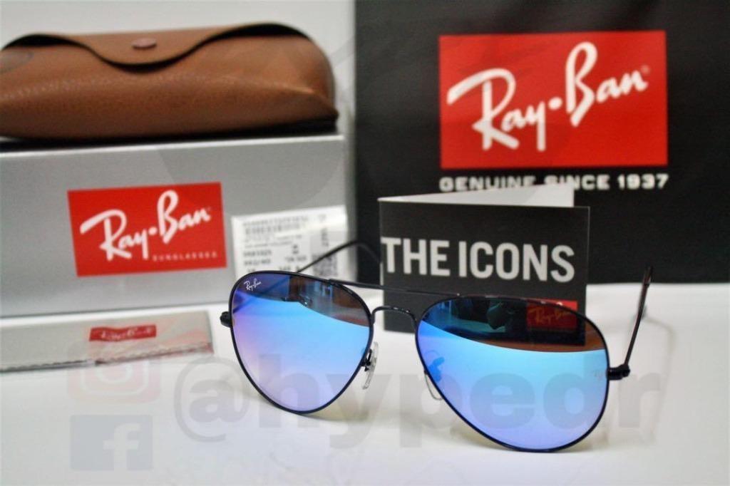 Genuine Ray Ban Aviator Rb3025 002 40 Gradient Flash Blue Women S Fashion Accessories On Carousell