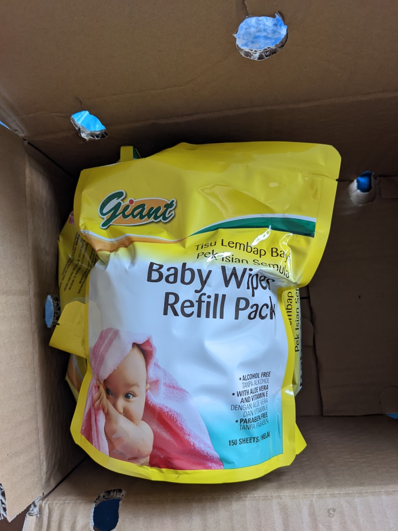 Giant baby top wipes