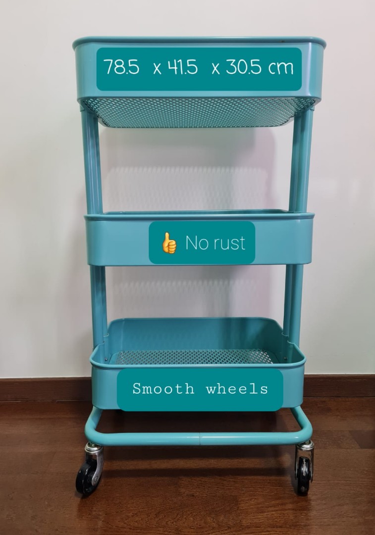 IKEA movable storage rack, Furniture & Home Living, Furniture, Shelves