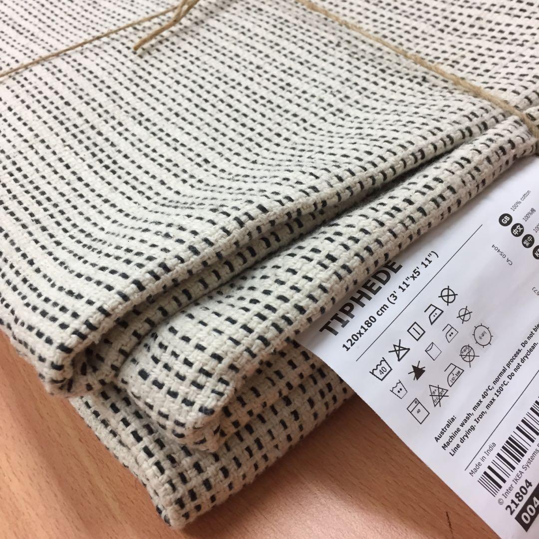 Ikea Tiphede Rug Flatwoven Natural Off White 120x180 Cm Home Furniture Home Decor On Carousell