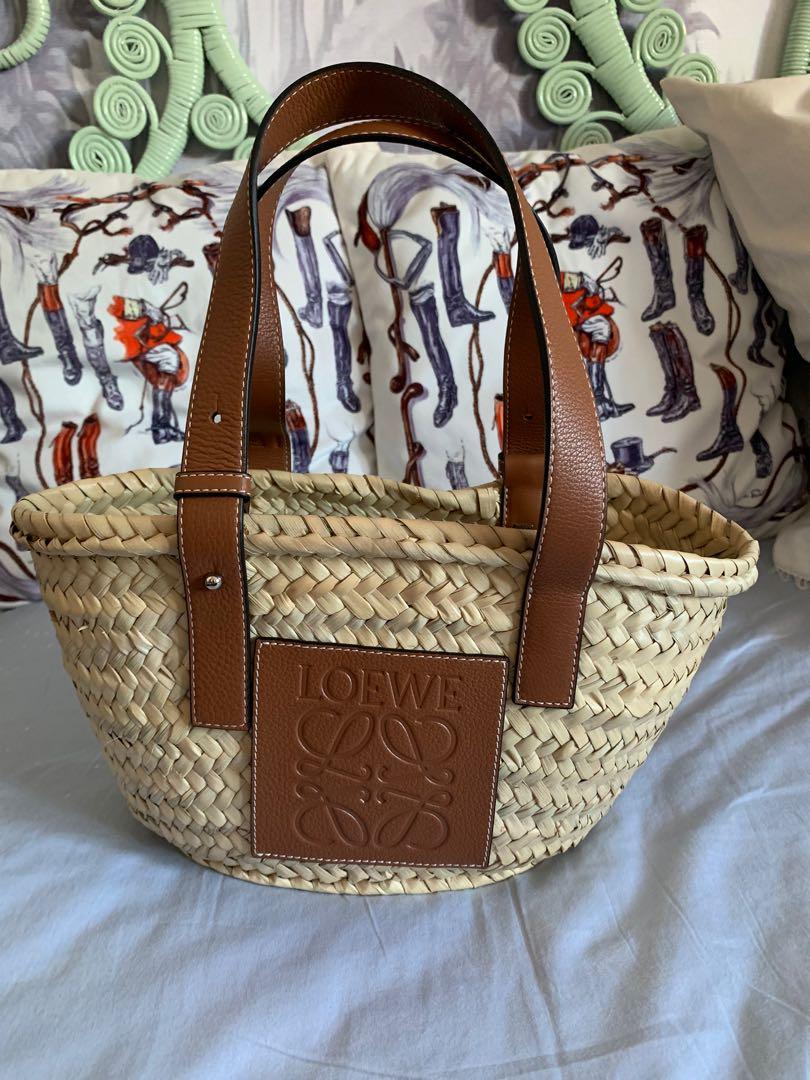Loewe raffia tote small sale