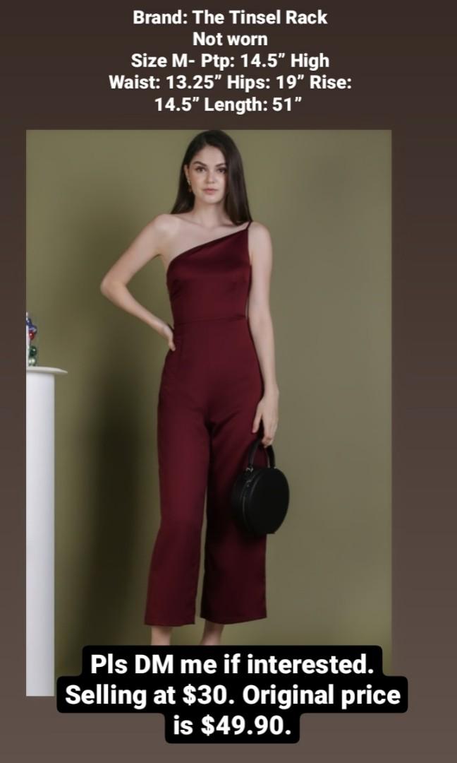 Maroon jumpsuit formal cheap