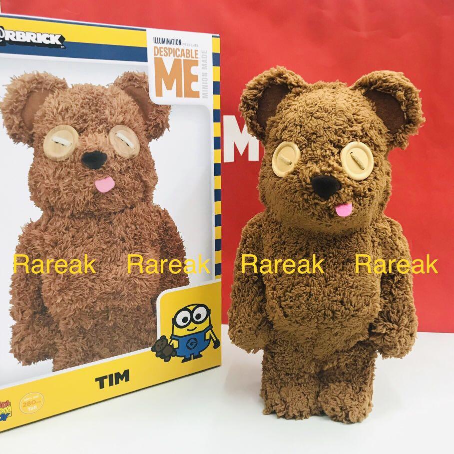 Medicom Bearbrick 2020 The Minions Bob's Tim bear 400% Minion be