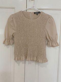 Missguided cotton poplin top size 6