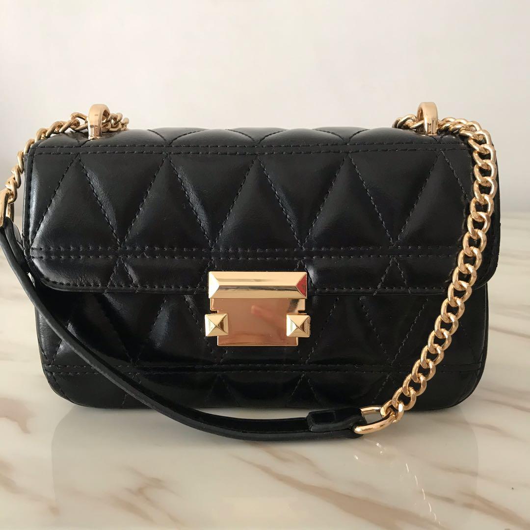 BN MK Design Quilted Chain Strap Bag Leather Women s Fashion