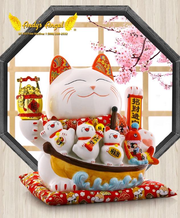 Moving Hand Bringing Luck Japanese maneki neko cat Feng Shui