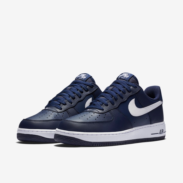 White and navy blue air force 1 Clearance