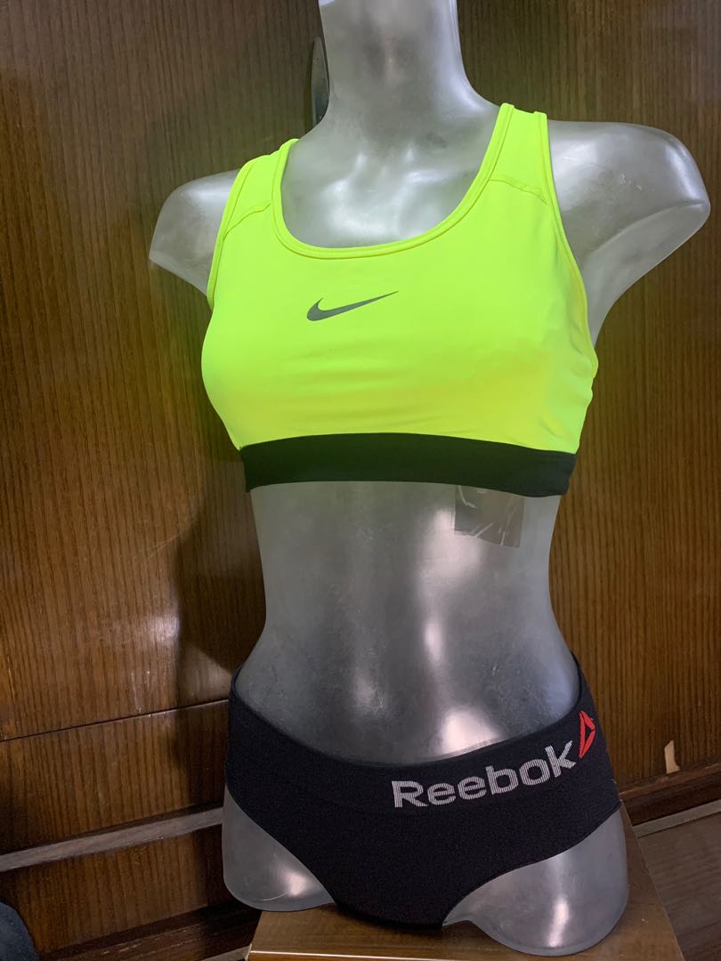 neon green sports bra