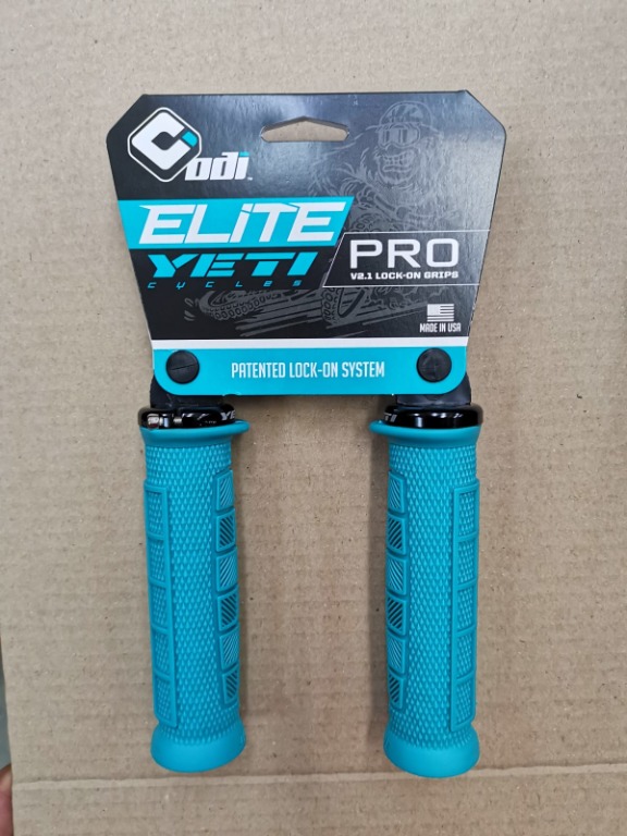 ODI Elite Pro V2.1 Lock On Handlebar Grips Yeti Blue Sports