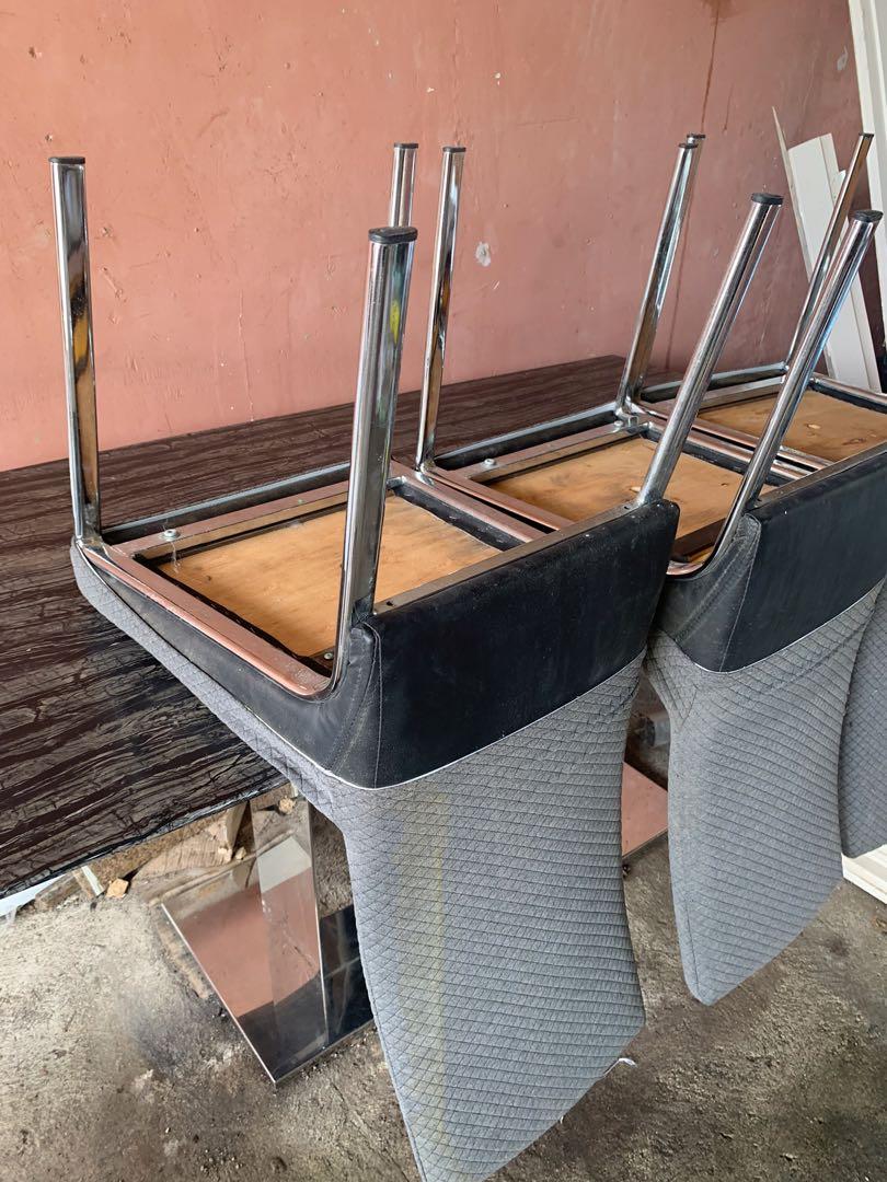 Pampanga location BLACK MARBLE DINING TABLE, Furniture & Home Living