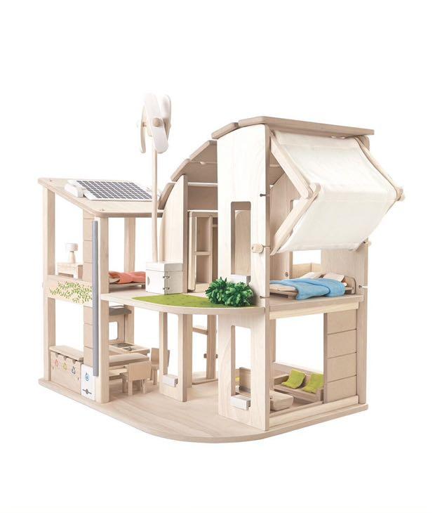 PLANTOYS GREEN DOLLHOUSE WITH FURNITURE 