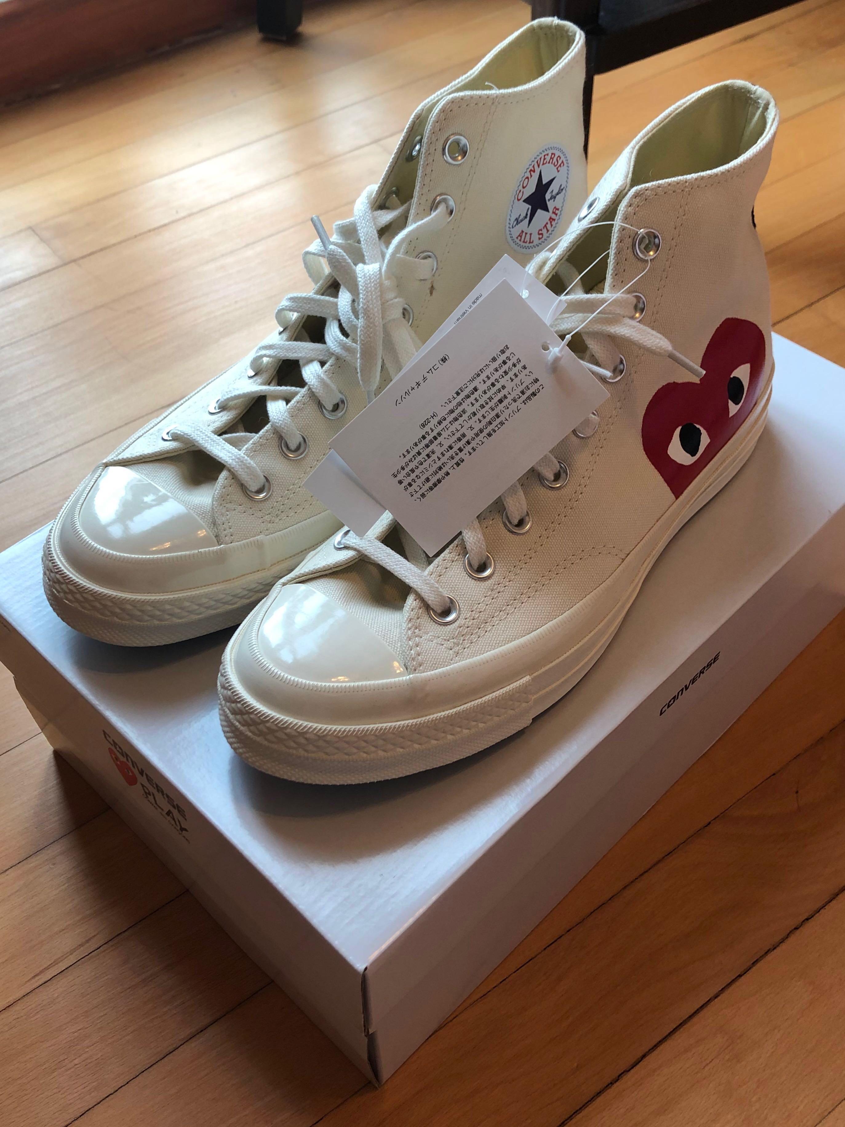 cdg converse white