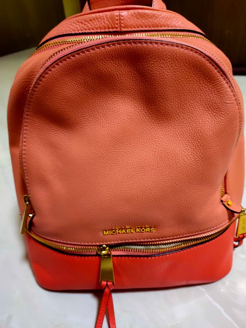 Orange michael deals kors backpack