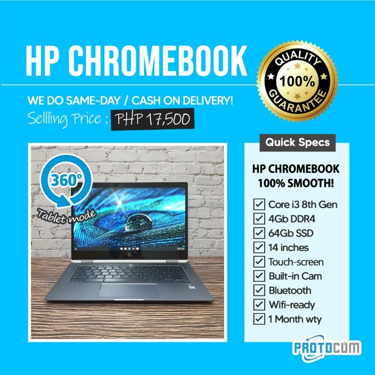 Premium Condition Hp Chromebook X360 Core I3 8th Gen 4gb Ddr4 64gb Ssd Computers Tech Laptops Notebooks On Carousell