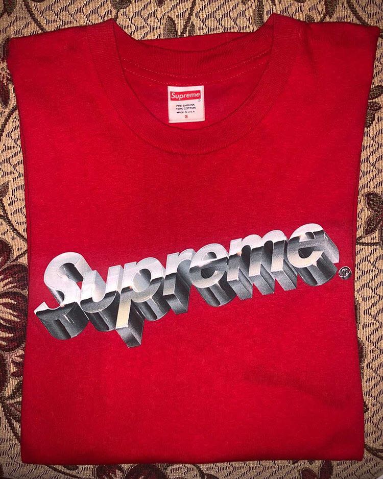 Supreme chrome sales logo tee