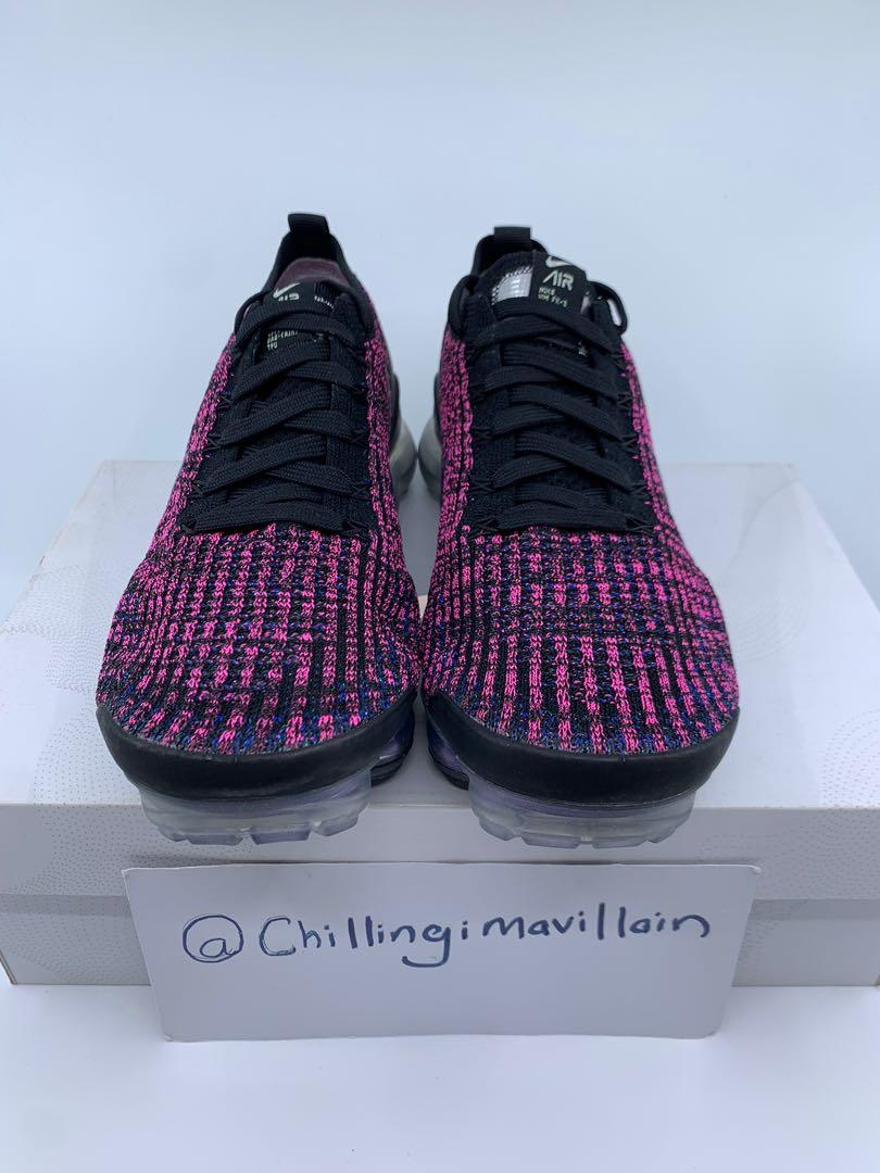 Nike air vapormax flyknit 3 black/racer blue/laser fuchsia top