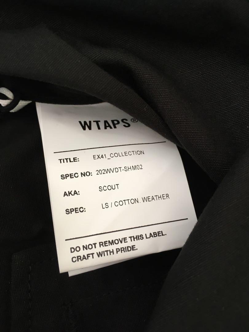 Wtaps 20AW Scout LS Cotton Shirt Black size L, 女裝, 上衣, T-shirt