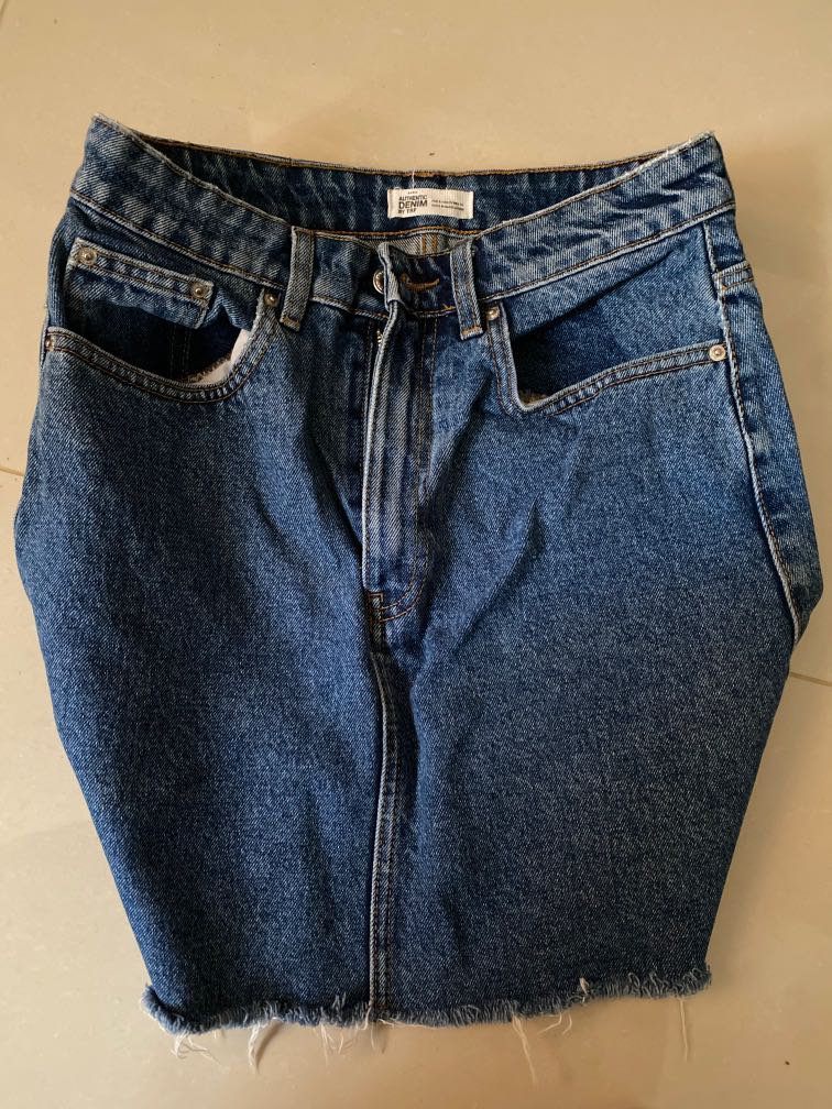 zara trafaluc denim skirt
