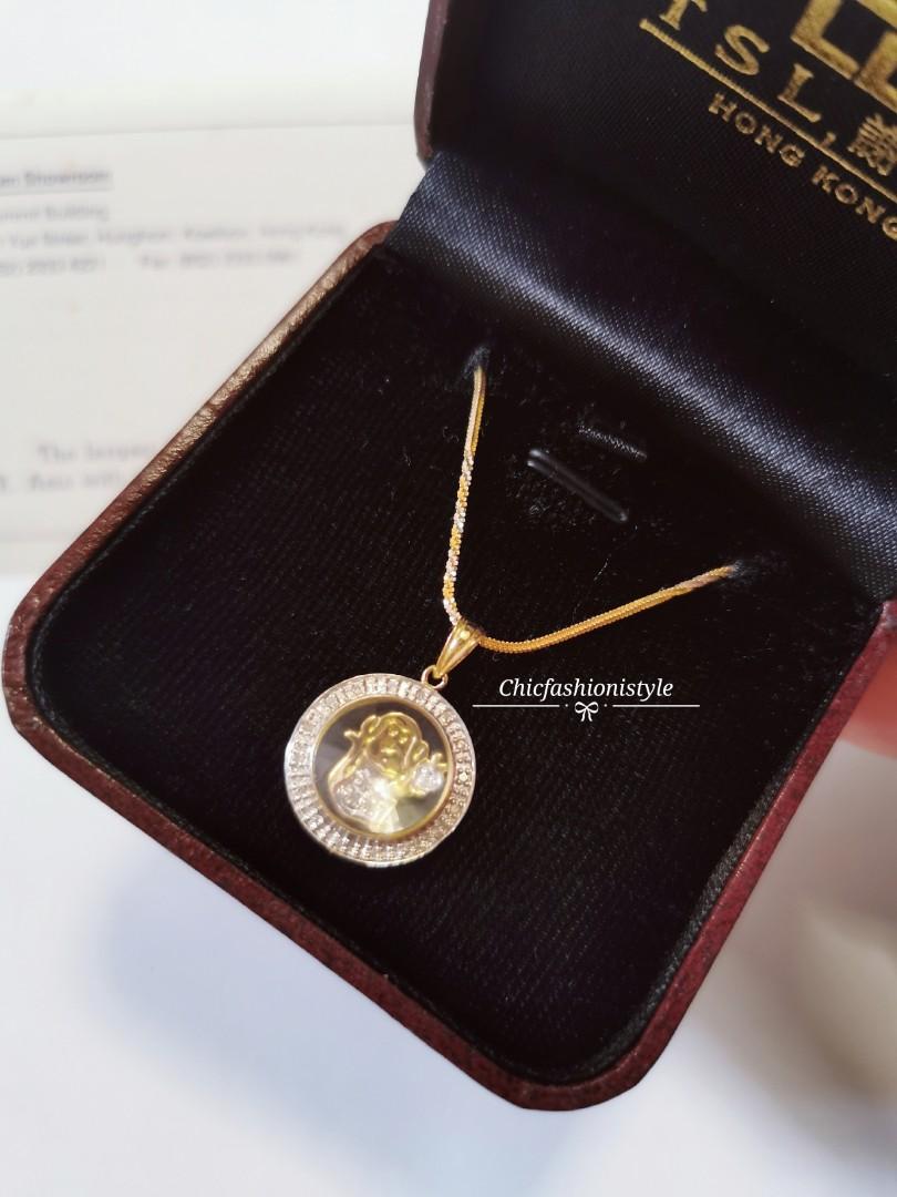 BNIB 18K 750 DIAMOND SPINNING CHINESE ZODIAC NECKLACE Women s