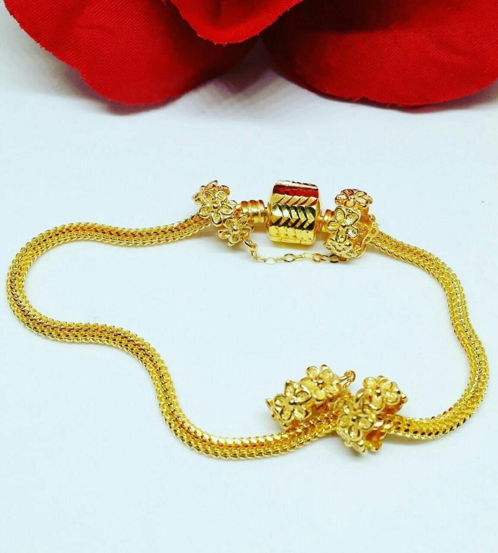 916 Gold Limited Edition Pandora safety chain, Women's Fashion, Jewelry