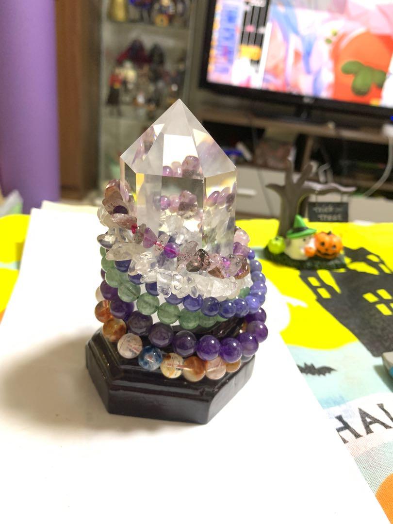 白水晶柱10cm 可放手串消磁淨化 手作 自家設計 其他 Carousell