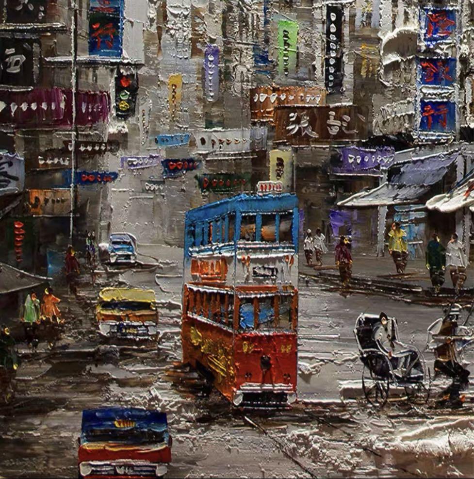 香港港島區油畫Hong Kong Island oil painting, 興趣及遊戲, 手作 