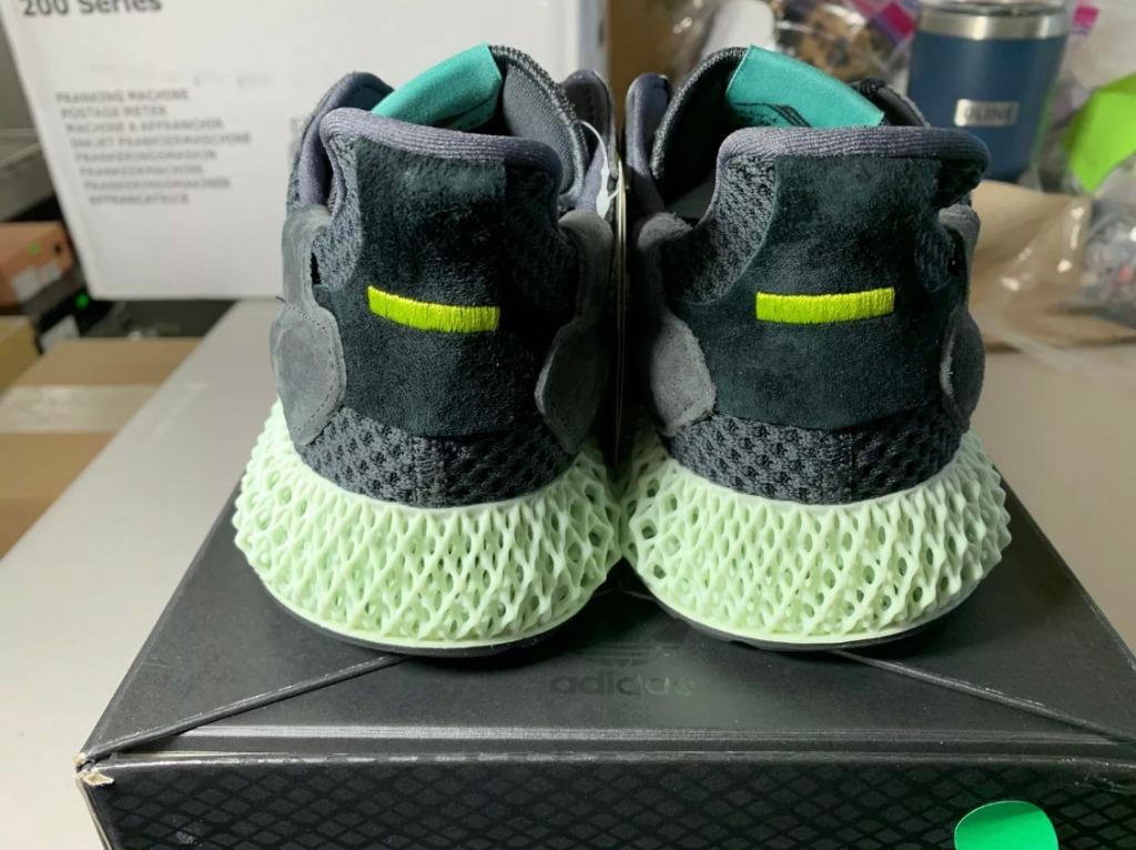 Adidas zx 4000 4d carbon & semi-solar yellow hot sale