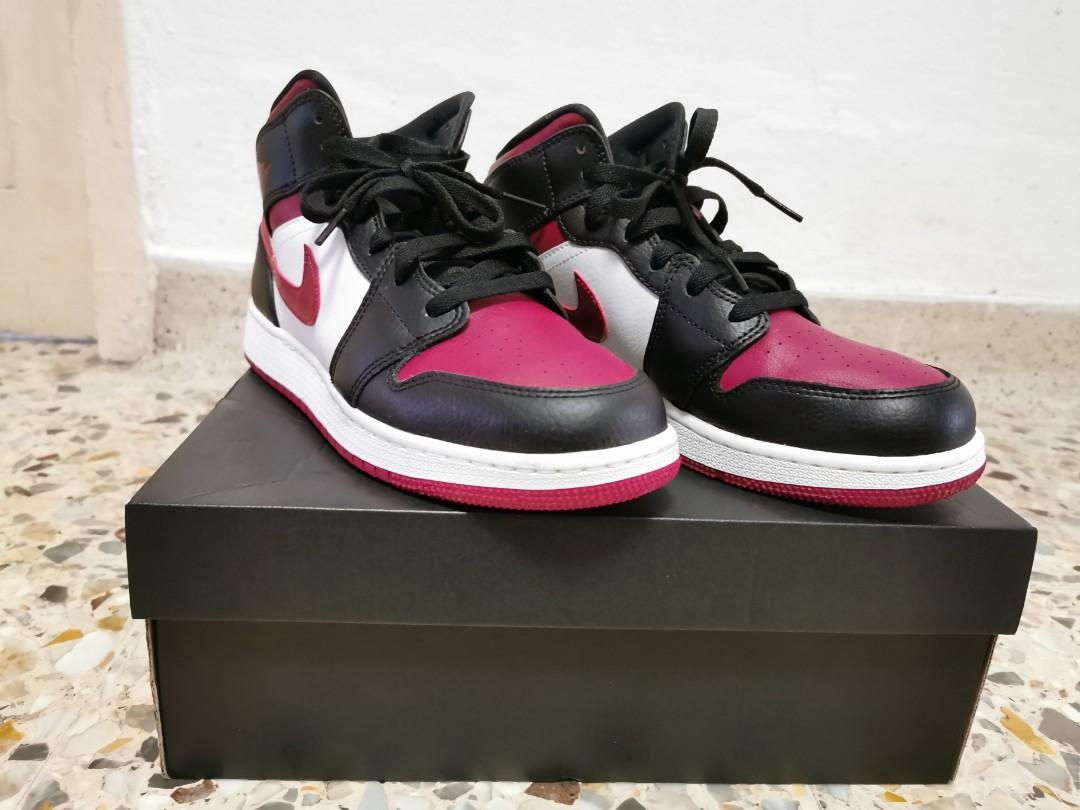 air jordan 1 mid noble red release date