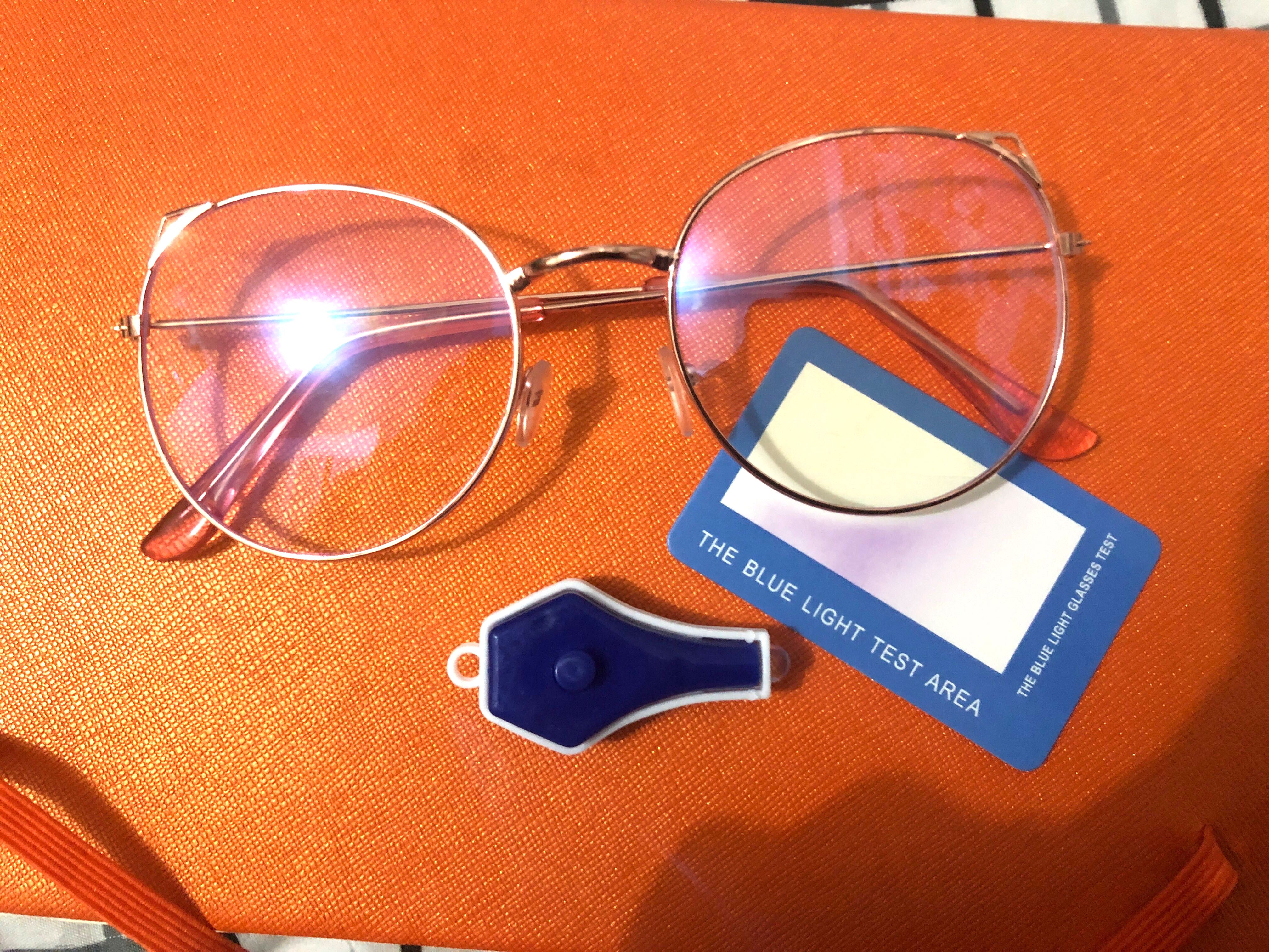 Anti Radiation Glasses (Rose gold, Black), Women's Fashion, Watches