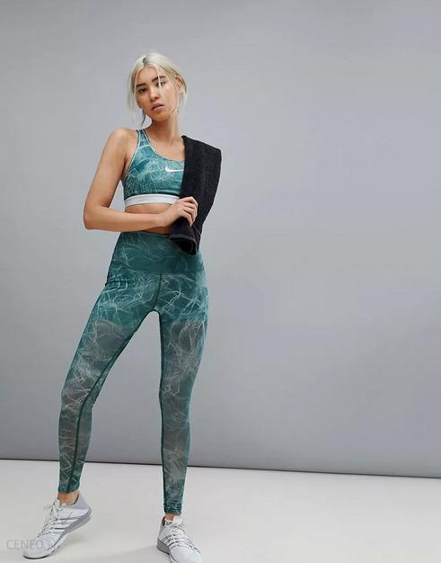Nike training power leggings in mint tulle mesh Outlet