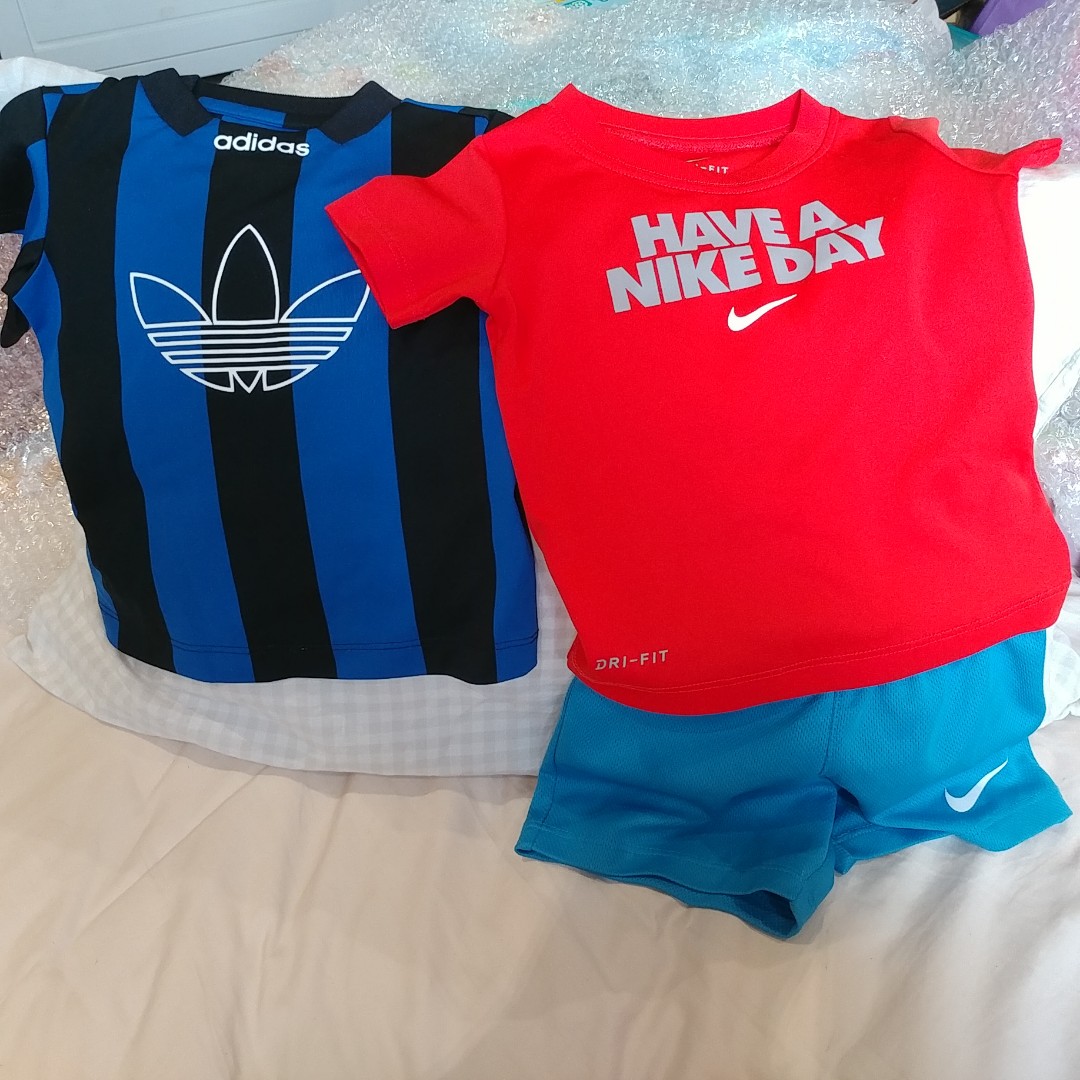 baby blue adidas shorts and shirt