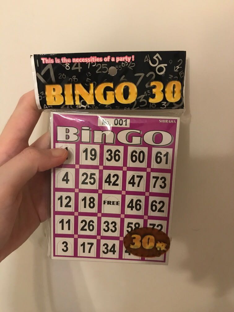 Bingo Card 賓果抽獎遊戲數字卡 玩具 遊戲類 Board Games Cards Carousell