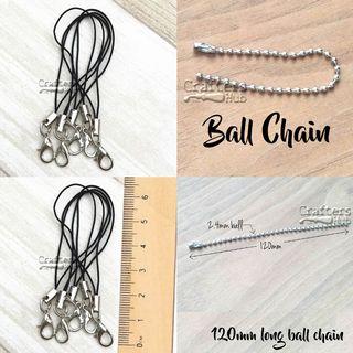 [IN STOCK] Black strap with lobster clasp / / Ball chain / lanyard / cord / string / sling / cell phone strap