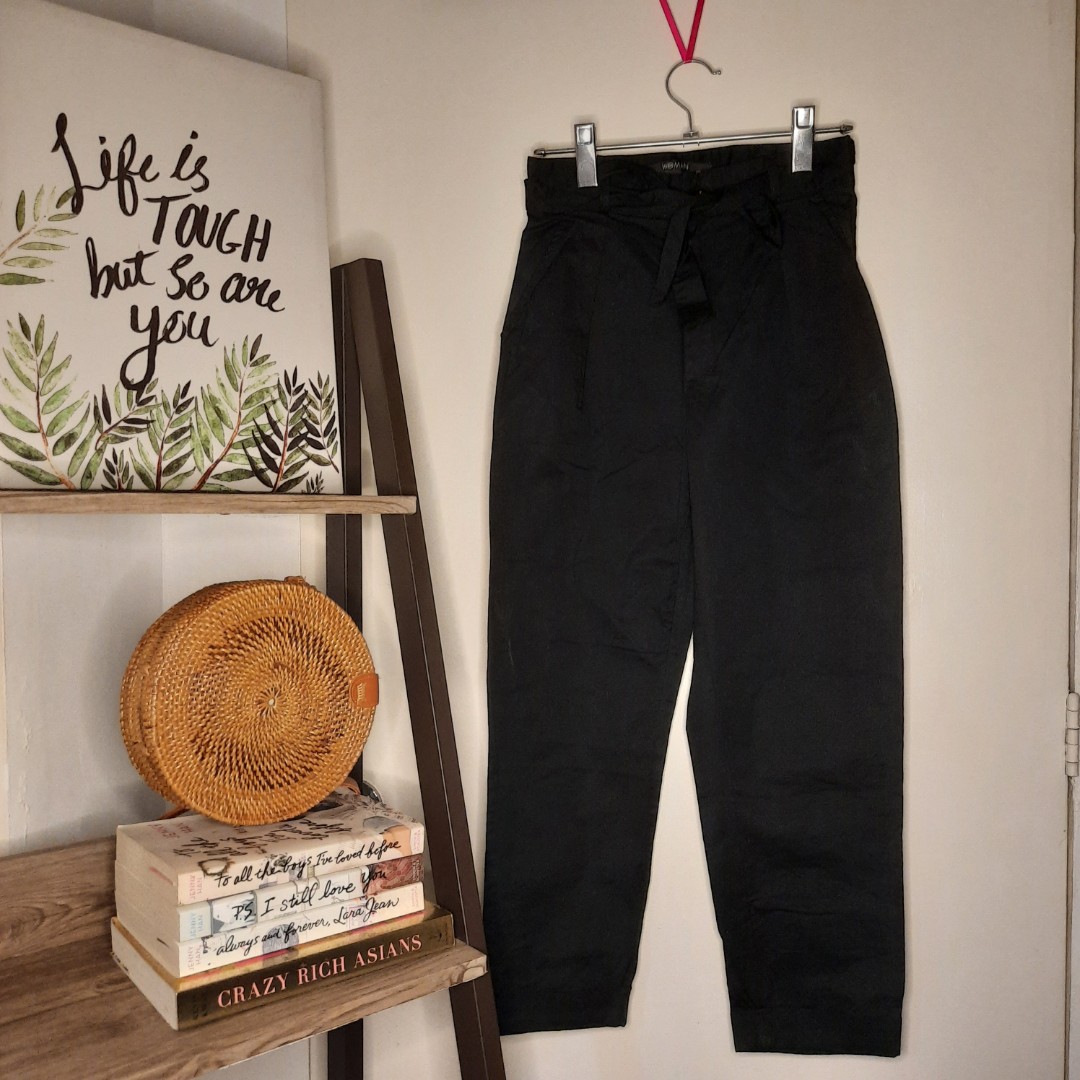 black tie waist jeans