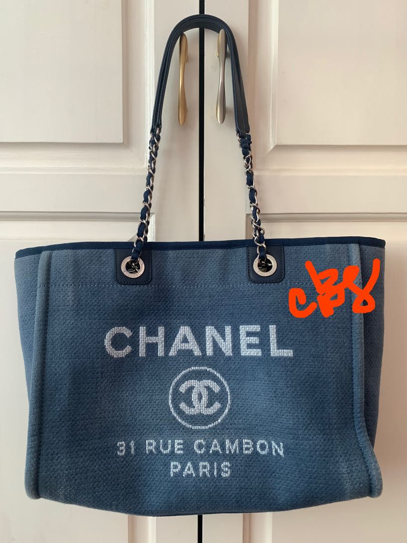 chanel tote denim