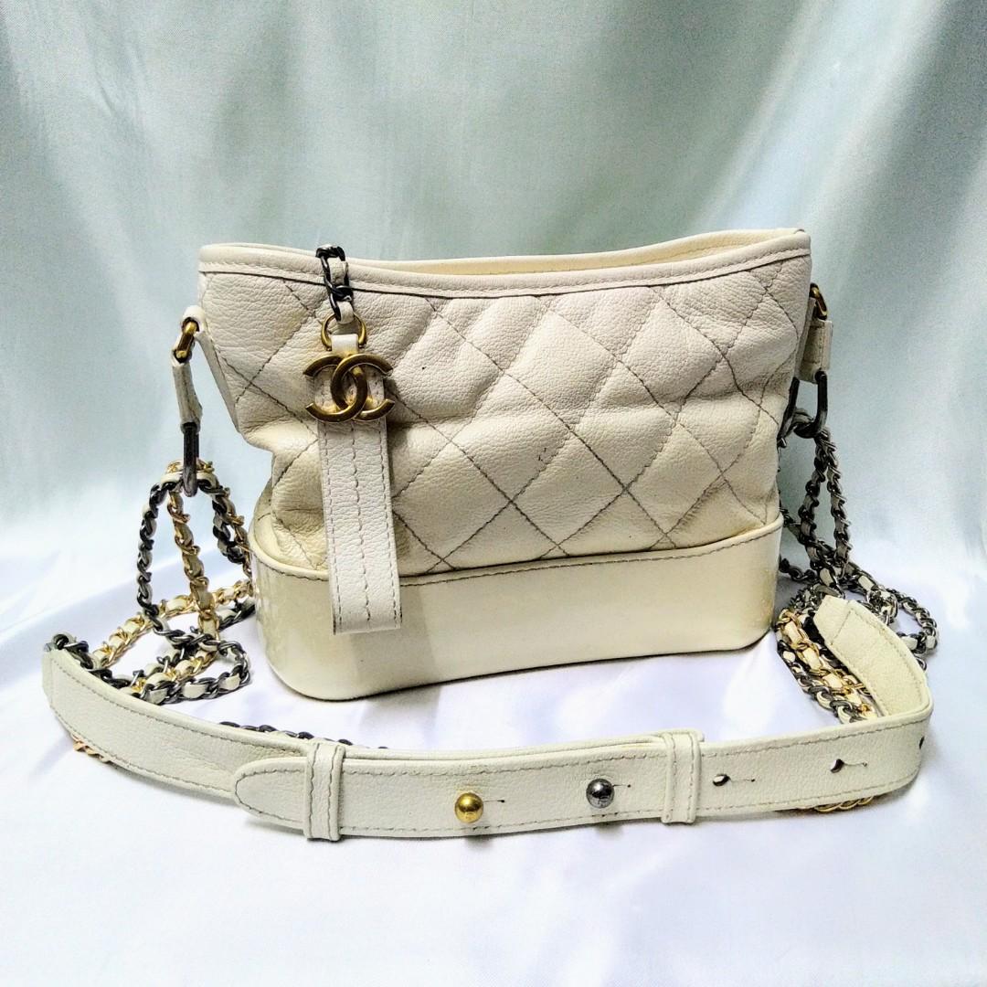 Chanel gabrielle shop white small