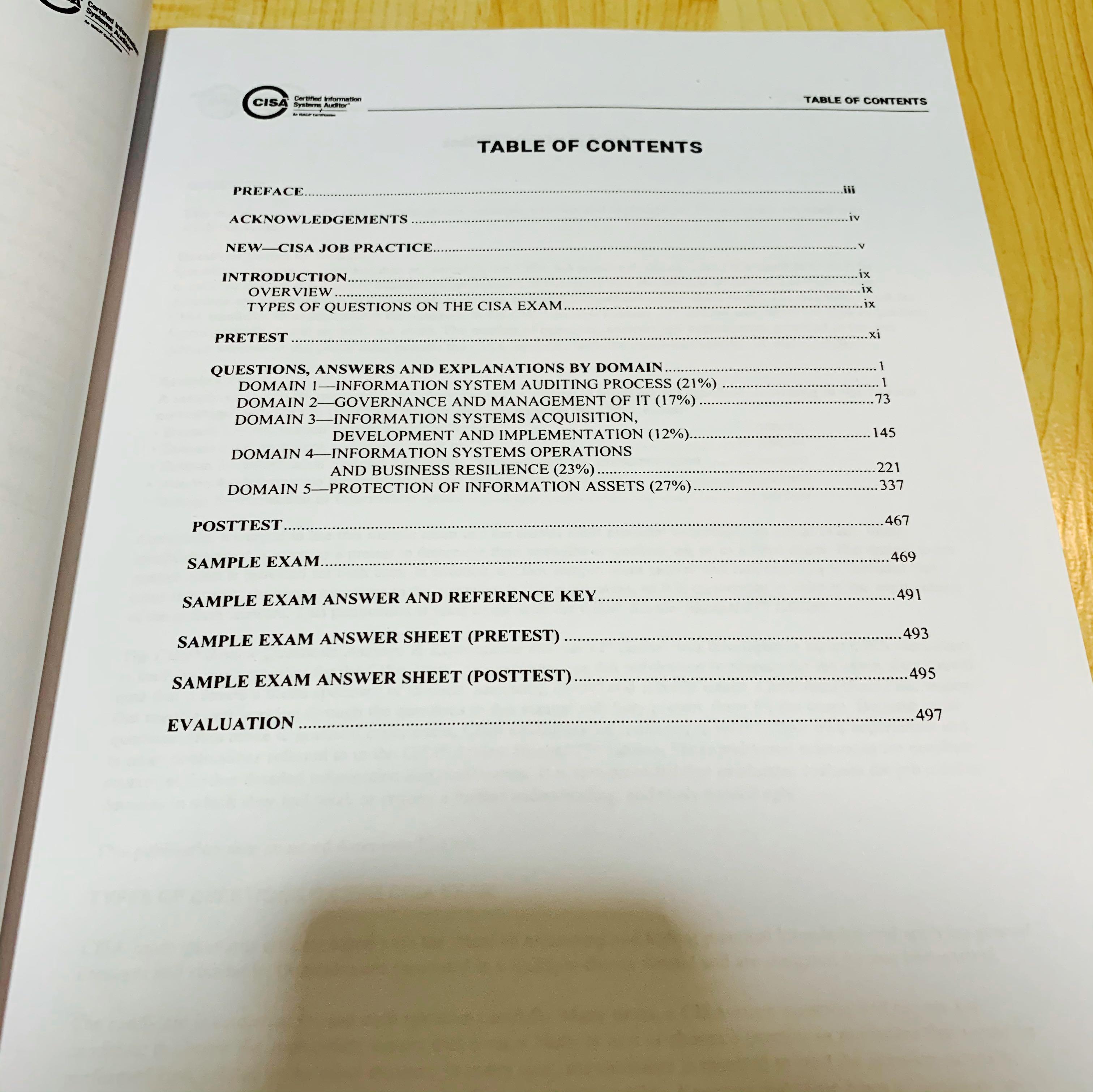 Cisa Review Questions Answers Explanations Manual 12th Question Bank Hobbies Toys Books Magazines Assessment Books On Carousell