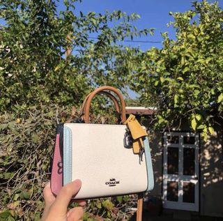 Coach 1426 Micro Zoe Crossbody In Colorblock Chalk Multi