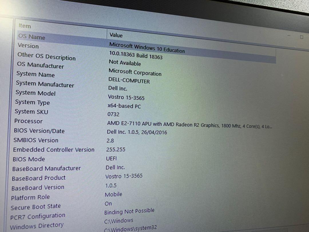 Dell 15 Inches Amd E2 7110 Core I3 5thgen Equivalent 4cpus 4gb Ram 128gb Ssd Computers Tech Laptops Notebooks On Carousell