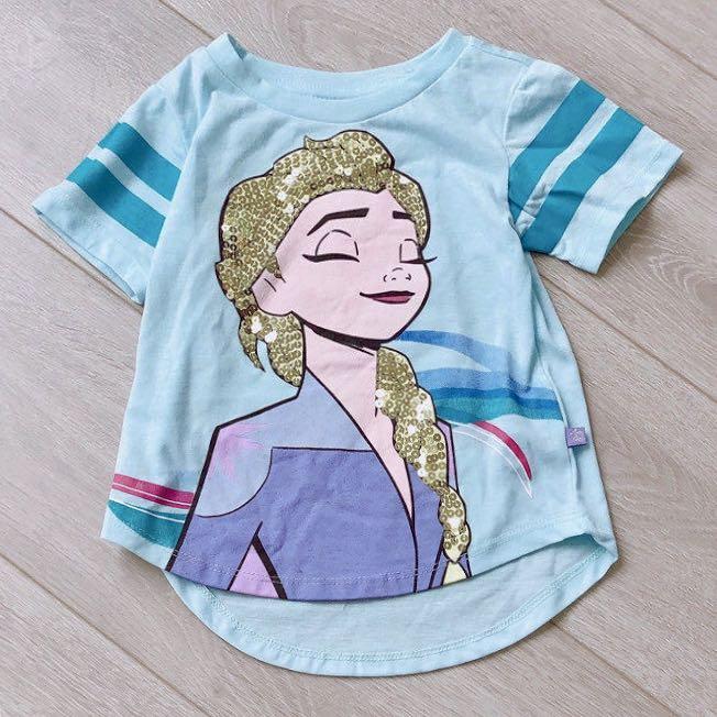 Disney Frozen Elsa Light Blue Sequins T 