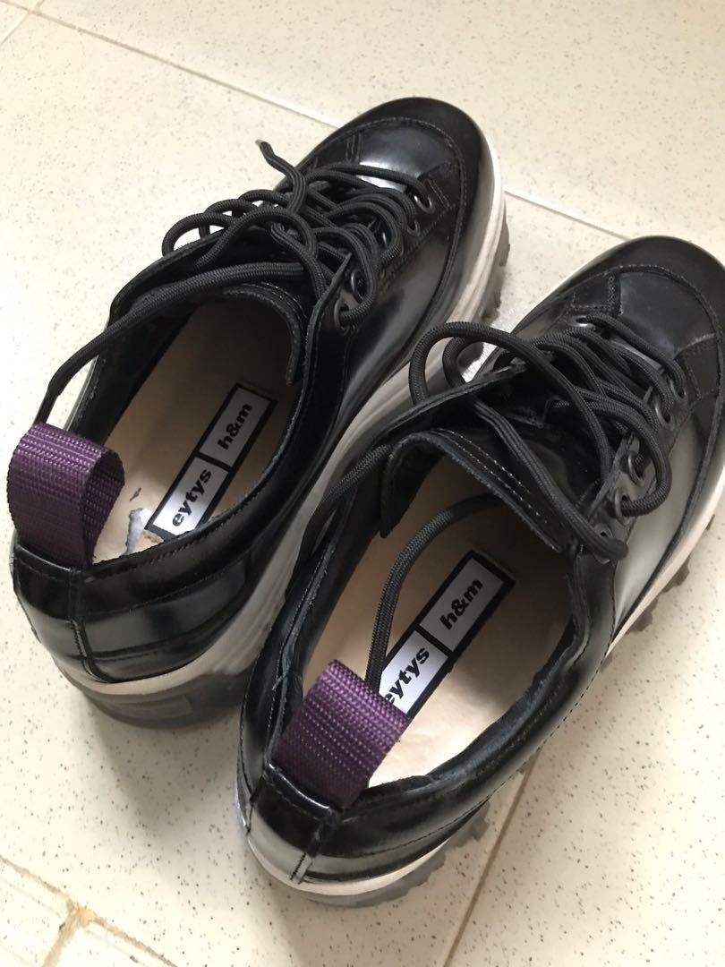 Eytys x H M Leather Sneakers Women s Fashion Footwear Sneakers on Carousell